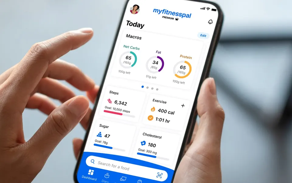 App MyFitnessPal: macros, pasos, ejercicio y buscador de alimentos